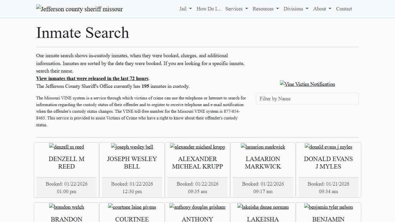 Inmate Search Jefferson County Sheriff's Office